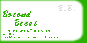 botond becsi business card